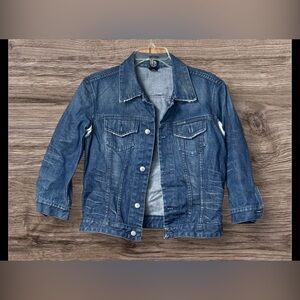 Vintage Diesel Women's KIMITI Denim Cropped 3/4 Sleeves Jean Jacket